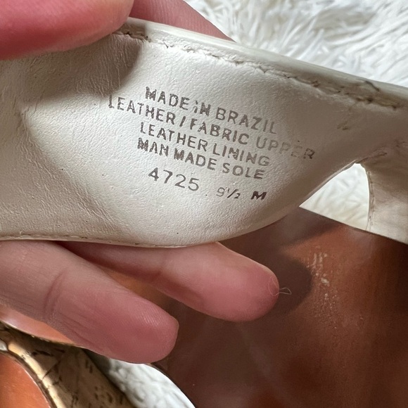 Tory Burch Regan T Logo Cork Wedge Sandals - Size 9.5 - Picture 9 of 10